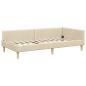 Preview: Eckbettgestell Creme 90 x 190 cm Stoff