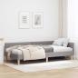 Preview: ARDEBO.de - Eckbettgestell Taupe 90 x 200 cm Stoff