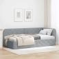 Preview: ARDEBO.de - Eckbettgestell Hellgrau 90 x 200 cm Stoff