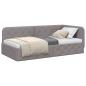 Preview: Eckbettgestell Taupe 90 x 200 cm Stoff