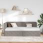 Preview: Eckbettgestell Taupe 90 x 200 cm Stoff