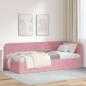Preview: ARDEBO.de - Eckbettgestell Rosa 90 x 190 cm Samt