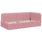 Preview: Eckbettgestell Rosa 90 x 190 cm Samt