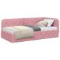 Preview: Eckbettgestell Rosa 90 x 190 cm Samt