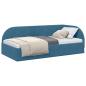Preview: Eckbettgestell Blau 100 x 200 cm Samt