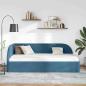 Preview: Eckbettgestell Blau 100 x 200 cm Samt