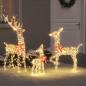 Preview: ARDEBO.de - Rentierfamilie 3 stk. 300 LEDs Warmweiß 67 x 26 x 127 cm PET