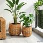 Preview: Blumentopf Körbchen GENDT 2 stk. Naturbraun Kubu Rattan