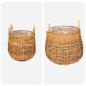 Preview: Blumentopf Körbchen GENDT 2 stk. Naturbraun Kubu Rattan