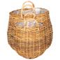 Preview: Blumentopf Körbchen GENDT 2 stk. Naturbraun Kubu Rattan
