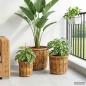 Preview: Blumentopfkorb mit Speicher GENDT 3 stk. Naturbraun Kubu Rattan