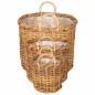 Preview: Blumentopfkorb mit Speicher GENDT 3 stk. Naturbraun Kubu Rattan