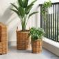Preview: Blumentopfkorb mit Speicher GENDT 2 stk. Naturbraun Kubu Rattan