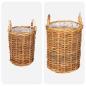 Preview: Blumentopfkorb mit Speicher GENDT 2 stk. Naturbraun Kubu Rattan