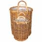 Preview: Blumentopfkorb mit Speicher GENDT 2 stk. Naturbraun Kubu Rattan