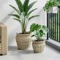 Preview: Blumentopfkorb GENDT 2 stk. Natürliches Grau Kubu Rattan
