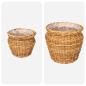 Preview: Blumentopfkorb mit Speicher GENDT 2 stk. Naturbraun Kubu Rattan