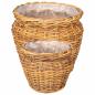 Preview: Blumentopfkorb mit Speicher GENDT 2 stk. Naturbraun Kubu Rattan