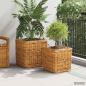 Preview: Pflanzer Korb mit Speicher GENDT 2 stk. Naturbraun Kubu Rattan
