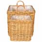 Preview: Pflanzer Korb mit Speicher GENDT 2 stk. Naturbraun Kubu Rattan