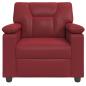 Preview: Sofa Weinrot 91 x 85 x 93 cm Kunstleder