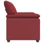 Preview: Sofa Weinrot 91 x 85 x 93 cm Kunstleder