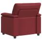 Preview: Sofa Weinrot 91 x 85 x 93 cm Kunstleder