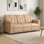 Preview: ARDEBO.de - Sofa Cappuccino 191 x 85 x 93 cm Kunstleder