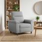 Preview: ARDEBO.de - Sofa Hellgrau 95 x 90 x 95 cm Stoff