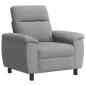 Preview: Sofa Hellgrau 95 x 90 x 95 cm Stoff