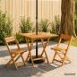 Preview: ARDEBO.de - Klappbarer Gartentisch Natur 90 x 90 x 75 cm Massives Teakholz