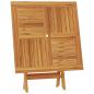 Preview: Klappbarer Gartentisch Natur 90 x 90 x 75 cm Massives Teakholz