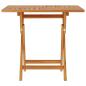 Preview: Klappbarer Gartentisch Natur 90 x 90 x 75 cm Massives Teakholz