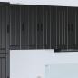 Preview: ARDEBO.de - Wandglas-Schrank LUCCA Schwarz 60 x 31 x 80 cm Holzwerkstoff
