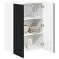 Preview: Wandglas-Schrank LUCCA Schwarz 60 x 31 x 80 cm Holzwerkstoff