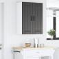 Preview: Wandglas-Schrank LUCCA Schwarz 60 x 31 x 80 cm Holzwerkstoff