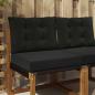 Preview: ARDEBO.de - Sofakissen für draußen Stoff Schwarz 60 x 50,5 cm