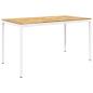 Preview: Gartenbar-Tisch NAARDEN Weiß 196 x 100,5 x 105 cm