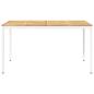 Preview: Gartenbar-Tisch NAARDEN Weiß 196 x 100,5 x 105 cm