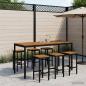 Preview: ARDEBO.de - Gartenbar-Tisch NAARDEN Natürlich und Schwarz