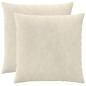 Preview: ARDEBO.de - Wurfkissen 2 stk. HEERLEN Creme 80 x 80 cm Mikrofaser Fleece