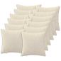 Preview: ARDEBO.de - Wurfkissen 12 stk. HEERLEN Creme 45 x 45 cm Mikrofaser Fleece