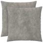 Preview: ARDEBO.de - Wurfkissen 2 stk. HEERLEN Hellgrau 65 x 65 cm Mikrofaser Fleece