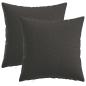 Preview: Wurfkissen 2 stk. HEERLEN Dunkelgrau 45 x 45 cm Stoff