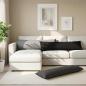 Preview: ARDEBO.de - Wurfkissen 2 stk. HEERLEN Hellgrau 40 x 145 cm Stoff
