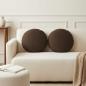 Preview: ARDEBO.de - Wurfkissen 2 stk. HEERLEN Taupe Durchmesser 40 cm Stoff