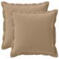 Preview: Wurfkissen 2 stk. HOUTEN Taupe 40 x 40 cm Polyester