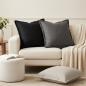 Preview: ARDEBO.de - Wurfkissen 2 stk. HOUTEN Schwarz 50 x 50 cm Polyester