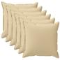 Preview: Wurfkissen 6 stk. HOUTEN Beige 30 x 30 cm Polyester