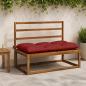 Preview: ARDEBO.de - Bankkissen VIANEN 2 stk. 100 % Polyester Rot 110 x 60 x 12 cm